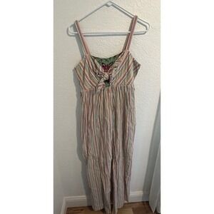 Matilda Jan Maxi Dress Stripes Sundress Wish You Were Here Size L